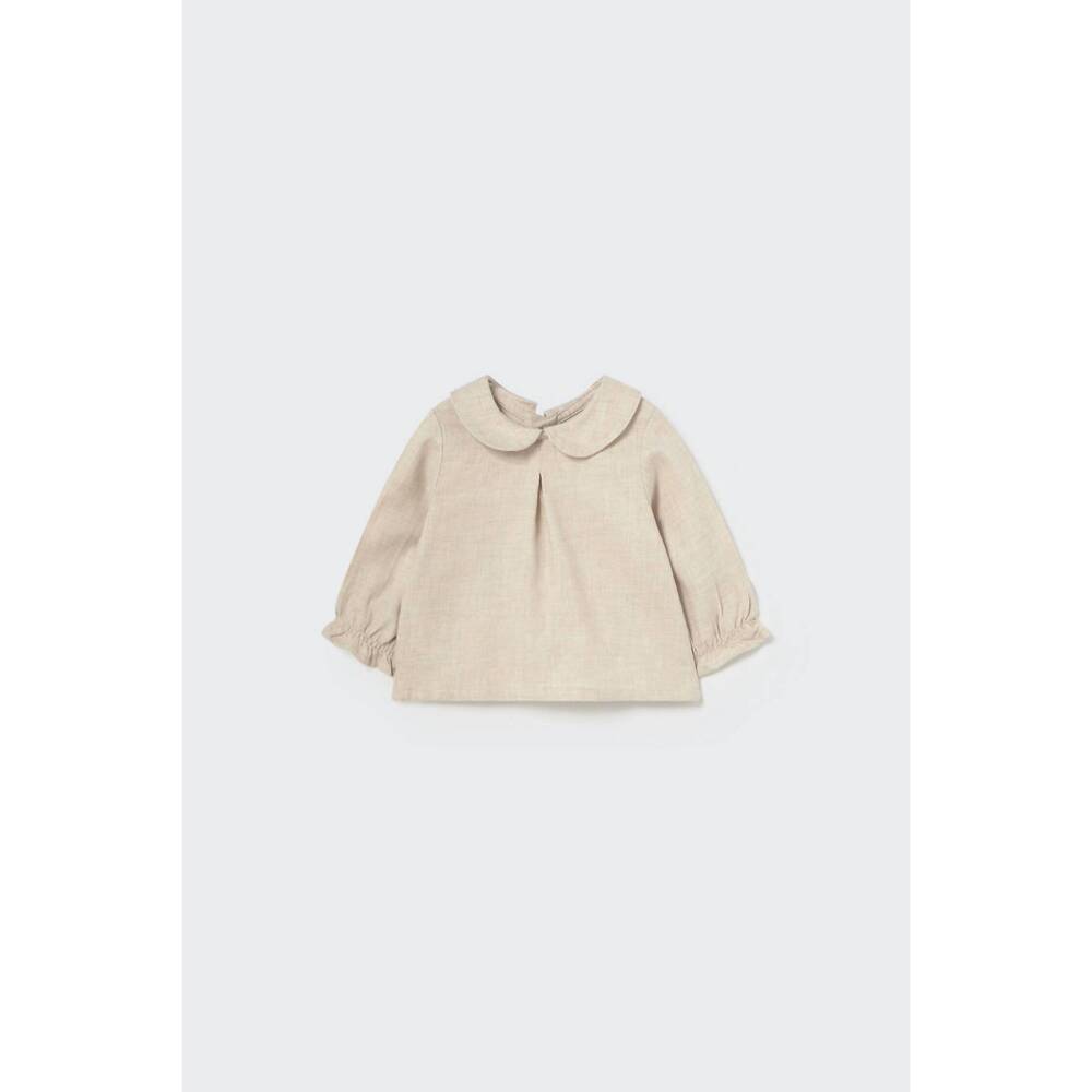 NEW COZMO baby girls' collared top in stone
